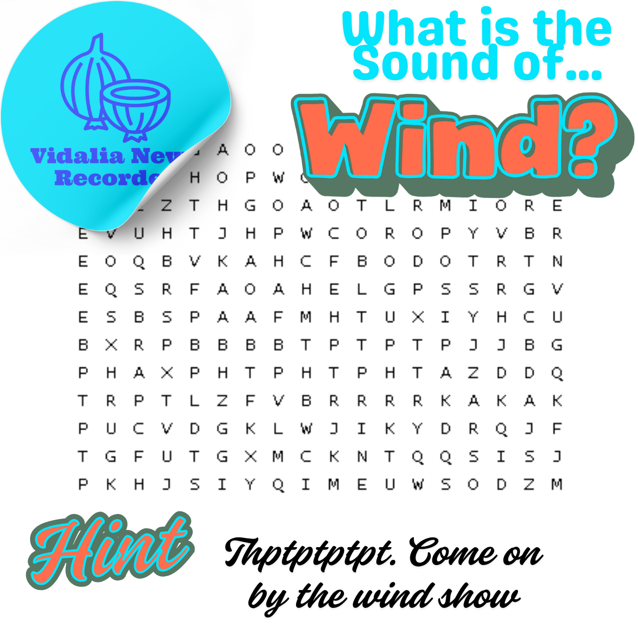 Hidden Word Search – What is the Sound of Wind?