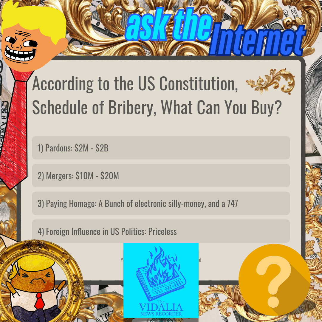 ATI: According to the US Constitution, Schedule of Bribery, What Can You Buy?